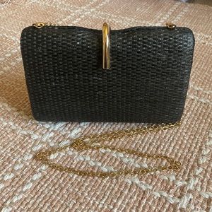 Black rattan cross body